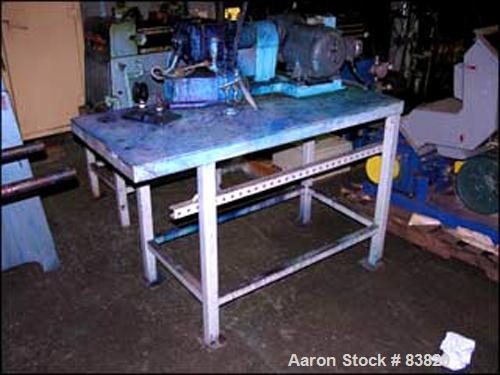 USED: Baker Perkins Lab Size Double Arm Mixer, .5 gallon capacity, stainless steel. Jacketed bowl 4" left to right x 5" front to back x approximately 4-1/2" deep. Tangential sigma blades, geared one ...
