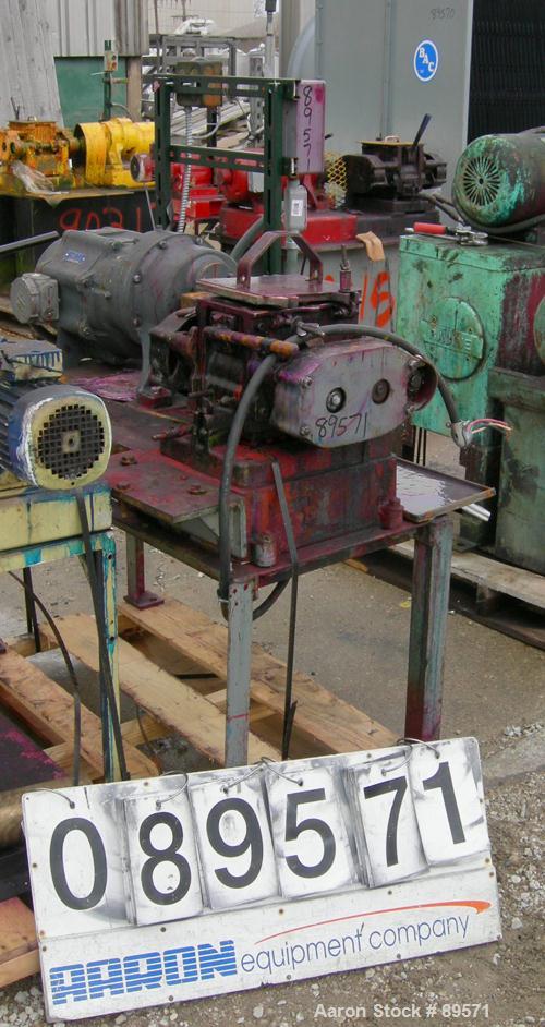 Used Baker Perkins lab double arm mixer, approximate .75 gallon working capacity, 316 stainless steel