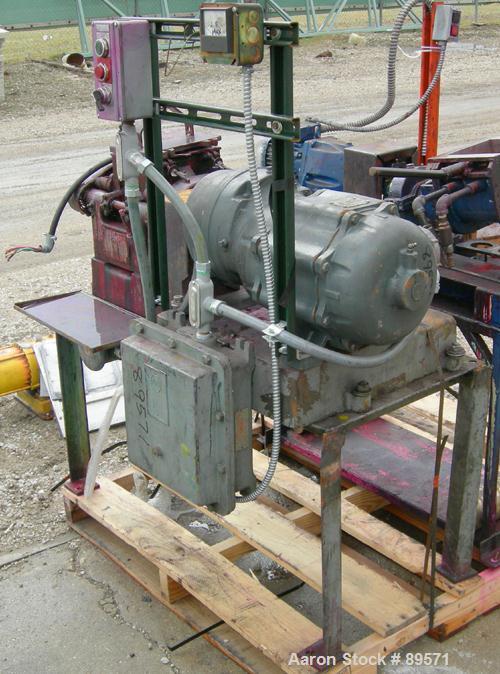 Used Baker Perkins lab double arm mixer, approximate .75 gallon working capacity, 316 stainless steel