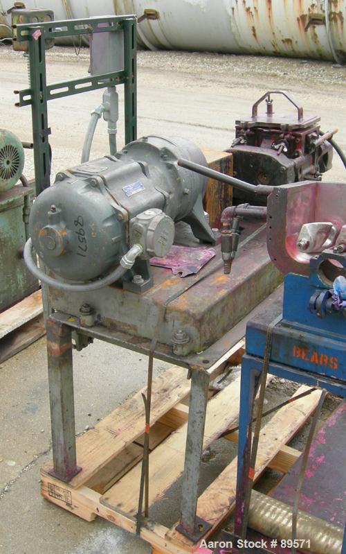 Used Baker Perkins lab double arm mixer, approximate .75 gallon working capacity, 316 stainless steel