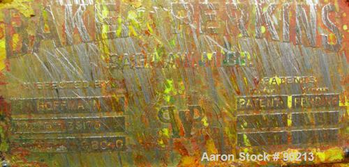 Used: Carbon Steel Baker Perkins Lab Size Double Arm Mixer, approximate .75 gallon working capacity