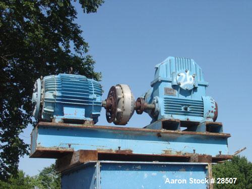 Used: Beken 250 gallon working stainless steel double arm mixer. 300 gallon total capacity