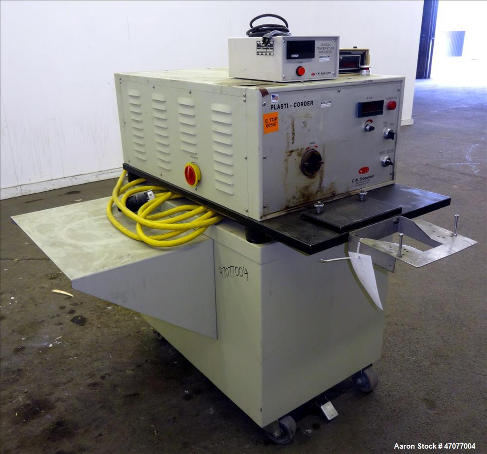 Used C.W. Brabender Plasti-Corder Mixing System