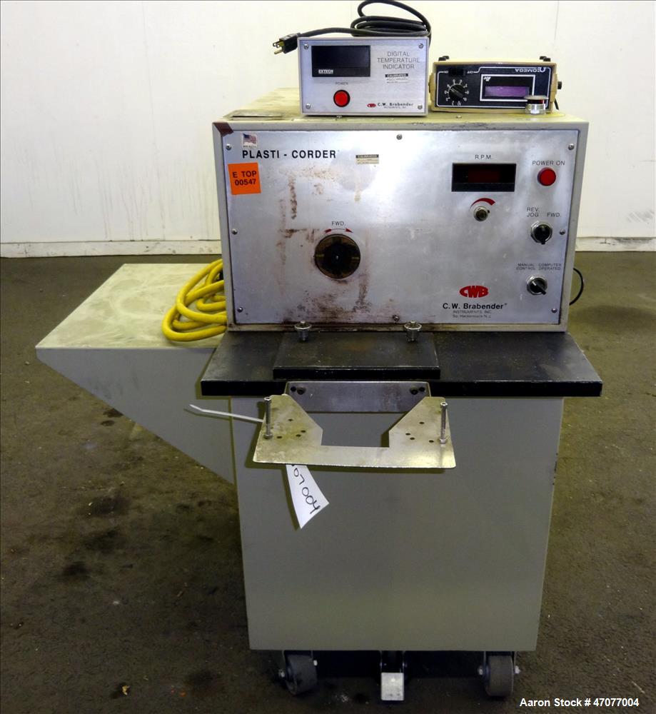 Used C.W. Brabender Plasti-Corder Mixing System