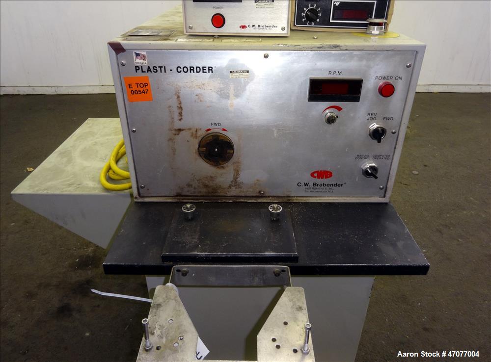 Used C.W. Brabender Plasti-Corder Mixing System