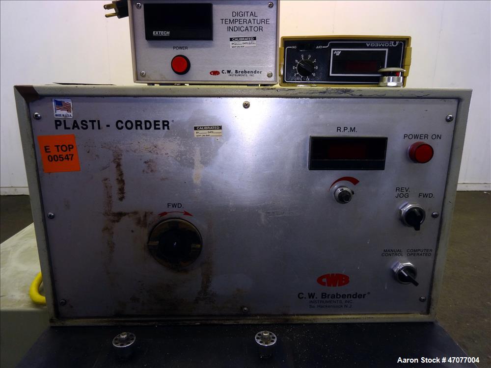 Used C.W. Brabender Plasti-Corder Mixing System