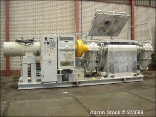USED: Buss Z-blade mixer, type SR-3000. Material of construction is stainless steel. Capacity 3090 liter, working capacity 562 gallon (2130 liter). Trough size 68.9" x 60" x 55" (1750 x 1540 x 1400 m...