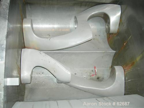 USED: Meili double arm mixer, type LNS600. 316 stainless steel (V4A) construction. Working capacity 160 gallon (600 liter). Bowldimensions are: 42"L x 39"W x 34" deep (1077 MM L x 1000 MM W x 870 MMd...