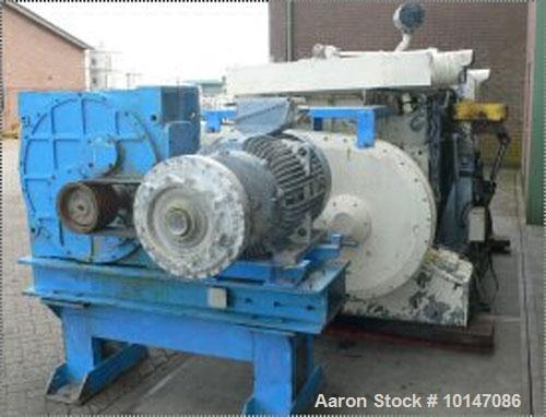 Used Guittard Double Arm Mixer, Type Polymix M-200.Material of construction is carbon steel.Total capacity 530 gallons (2000 liters), working capacity 396.8 gallons (1500 liters).Bowl size 54.6" x 58...