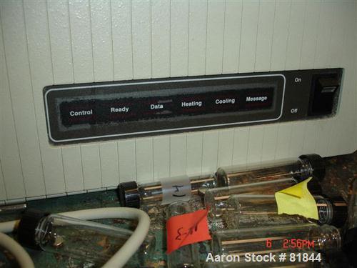 USED: Haake Buchler Rheocord 40 double arm mixing system consisting of (1) model 8040000 drive unit 3/60/230 volt, 30 amps; (1) model 8040000 CPU unit 1/60/230 volt, 20 amps; (2) model 750 mixing hea...
