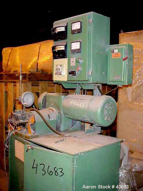 Used Haake Rheomix Double Arm Mixer, Model 600. Bowl capacity without blades 4.23 fluid ounces, 304 stainless steel. Electrically heated. Includes cam style blades, 1.435'' diameter, rotor clearance ...