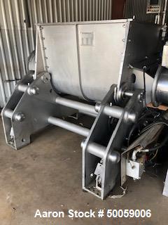 Used- Howard Double Arm Mixer, Approximate 200 Gallon, 304 Stainless Steel.