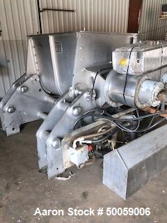 Used- Howard Double Arm Mixer, Approximate 200 Gallon, 304 Stainless Steel.