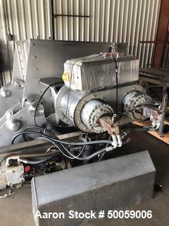 Used Howard Double Arm Mixer, Approximate 200 Gallon, 304 Stainless Steel.