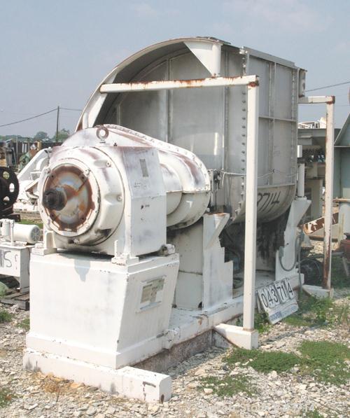 Used J.H. Day Mogul Double Arm Mixer, 300 Gallon, 304 Stainless Steel. Sanitary non-jacketed bowl 50" left to right x 62" front to back x 60" deep. Sigma blades tangential. Geared one end. Blade spee...