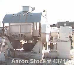 Used J.H. Day Mogul Double Arm Mixer, 300 Gallon, 304 Stainless Steel. Sanitary non-jacketed bowl 50" left to right x 62" front to back x 60" deep. Sigma blades tangential. Geared one end. Blade spee...