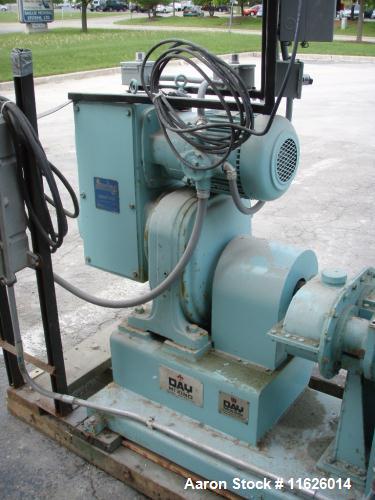 Used-  JH Day Double Arm Mixer, approximately 5 gallon, stainless steel tilt discharge