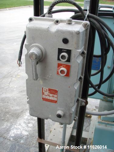 Used-  JH Day Double Arm Mixer, approximately 5 gallon, stainless steel tilt discharge