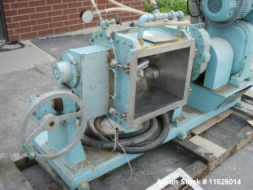 Used-  JH Day Double Arm Mixer, approximately 5 gallon, stainless steel tilt discharge