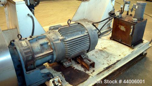 Used J.H. Day Double Arm Mixer, 150 gallon working capacity, 225 total, 304 stainless steel.  Non-jacketed bowl 46" left to right x 38-1/2" front to back x approximately 31" deep.  Overlapping sigma ...
