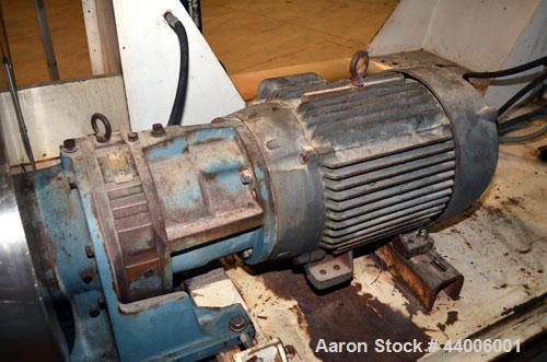 Used J.H. Day Double Arm Mixer, 150 gallon working capacity, 225 total, 304 stainless steel.  Non-jacketed bowl 46" left to right x 38-1/2" front to back x approximately 31" deep.  Overlapping sigma ...