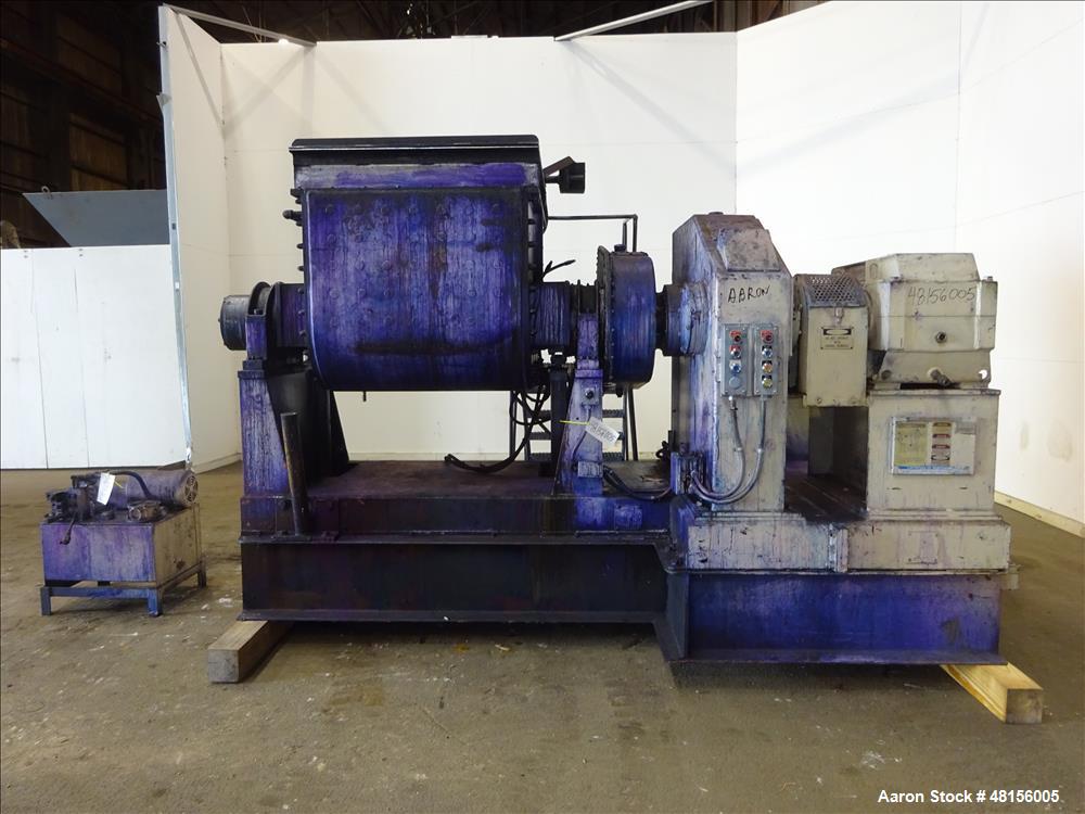 Used J H DAY Double Arm Mixer, Approximate 150 Gallon, Carbon Steel.