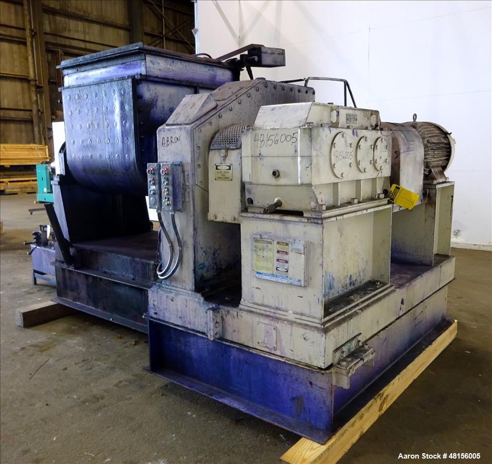 Used J H DAY Double Arm Mixer, Approximate 150 Gallon, Carbon Steel.