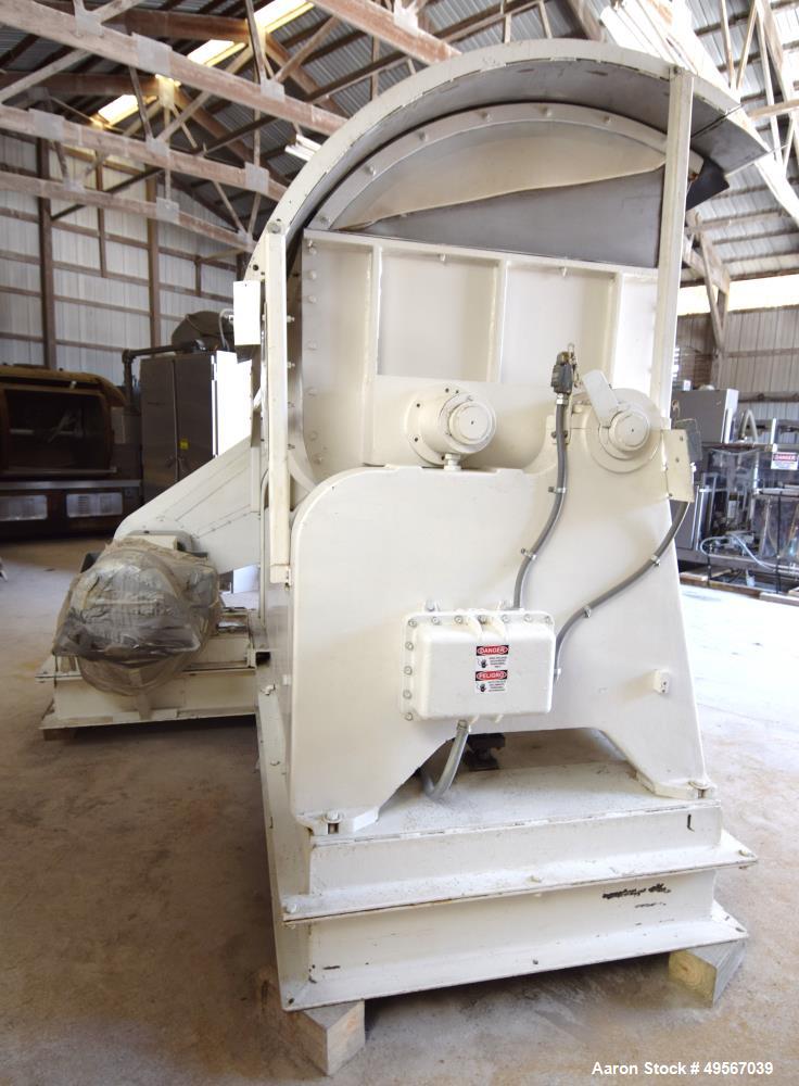 Used J.H. Day Double Arm Mixer, Approximately 150 Gallon, Stainless steel. Non-jacketed bowl approximate 48" left to right x 44" front to back x approximate 32" deep. Overlapping sigma blades, geared...
