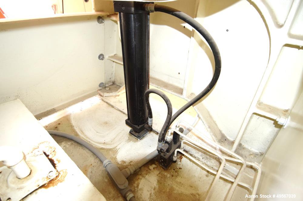 Used J.H. Day Double Arm Mixer, Approximately 150 Gallon, Stainless steel. Non-jacketed bowl approximate 48" left to right x 44" front to back x approximate 32" deep. Overlapping sigma blades, geared...