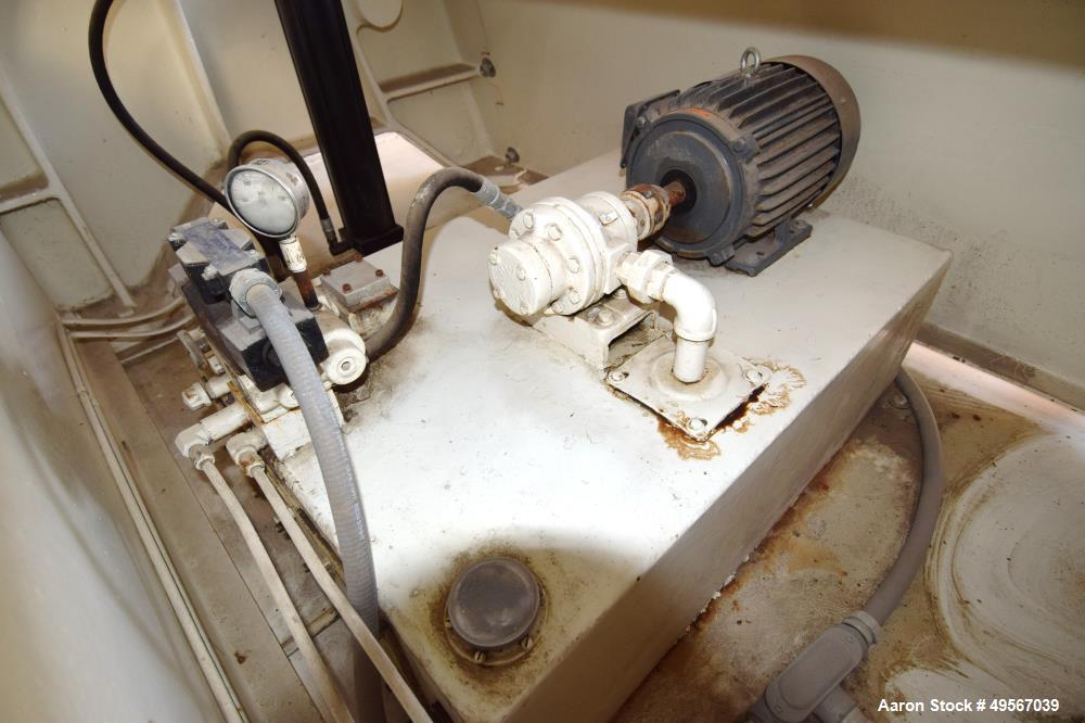 Used J.H. Day Double Arm Mixer, Approximately 150 Gallon, Stainless steel. Non-jacketed bowl approximate 48" left to right x 44" front to back x approximate 32" deep. Overlapping sigma blades, geared...