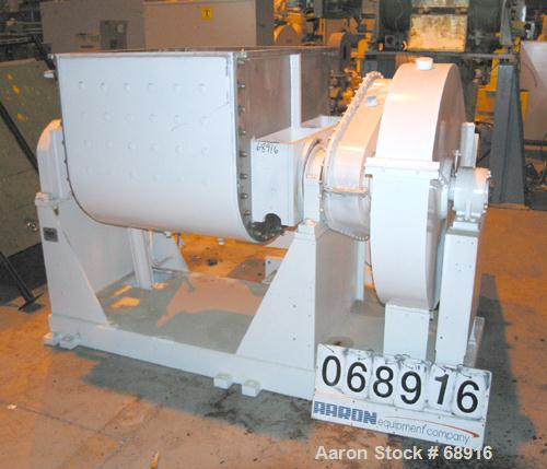 Used Day Double Arm Mixer, 150 Gallon Working, 235 Gallon Total Capacity, 304 Stainless Steel. Carbon steel jacketed bowl 39-7/16" left to right x 45-3/4" front to back x approximately 32" deep, rate...