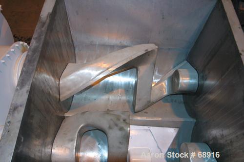Used Day Double Arm Mixer, 150 Gallon Working, 235 Gallon Total Capacity, 304 Stainless Steel. Carbon steel jacketed bowl 39-7/16" left to right x 45-3/4" front to back x approximately 32" deep, rate...