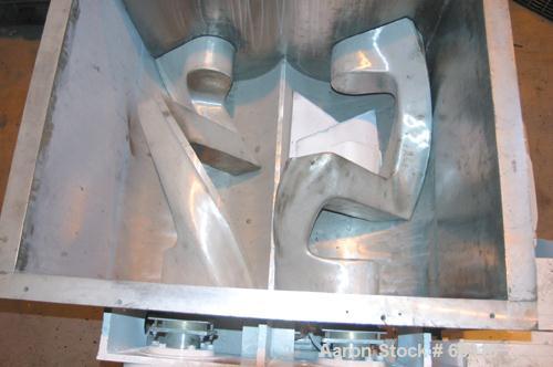 Used Day Double Arm Mixer, 150 Gallon Working, 235 Gallon Total Capacity, 304 Stainless Steel. Carbon steel jacketed bowl 39-7/16" left to right x 45-3/4" front to back x approximately 32" deep, rate...