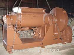 USED: J H Day double arm mixer, 304L stainless steel, 200 gallon working capacity. Jacketed bowl 50" left to right x 51" front to back x approximately 27" deep, rated 125 psi at 353 deg F. Tangential...