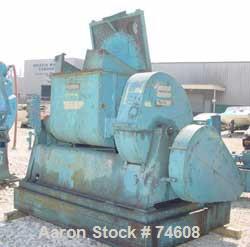 Used J.H. Day Double Arm Mixer, 50 gallon Working Capacity, Carbon Steel. Jacketed bowl 36" left to right x 28" front to back x approximately 27" deep, rated 125 psi at 353 deg F. Tangential sigma bl...