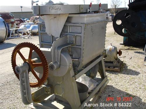 USED: J H Day Double Arm Mixer, 150 gallon working capacity, 225 total, 316 stainless steel. Non-jacketed bowl 44" left to right x 35-1/2" front to back x approximately 31" deep. 5" top bowl extensio...