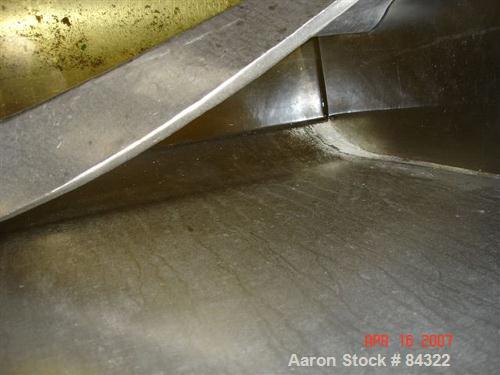 USED: J H Day Double Arm Mixer, 150 gallon working capacity, 225 total, 316 stainless steel. Non-jacketed bowl 44" left to right x 35-1/2" front to back x approximately 31" deep. 5" top bowl extensio...