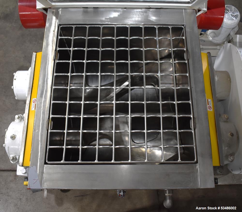 Used Jaygo Inc. Sigma Blade Mixer, Model ASBM-200, 52.83 Gallon/ 200 Liter.  Stainless steel. Tangential Blades. Jacketed bowl with top cover. Driven by 25hp, 3/60/230/480 volt, 1775 rpm motor. Contr...