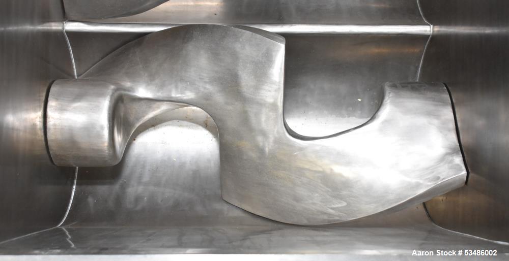 Used Jaygo Inc. Sigma Blade Mixer, Model ASBM-200, 52.83 Gallon/ 200 Liter.  Stainless steel. Tangential Blades. Jacketed bowl with top cover. Driven by 25hp, 3/60/230/480 volt, 1775 rpm motor. Contr...