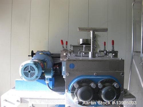 Used LCI Continuous Kneader, model CKDJS-10. 304 stainless steel product contact parts, balance in painted carbon steel, 10 liter working volume, adjustable discharge weir, clamped lids with limit sw...
