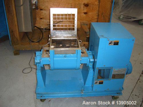 Used LCI Batch Kneader, model KDHJ-10. 304 Stainless steel construction for all product contact parts. Two counter-rotating sigma blade mixing arms, 6 liter working volume, heating/cooling carbon ste...