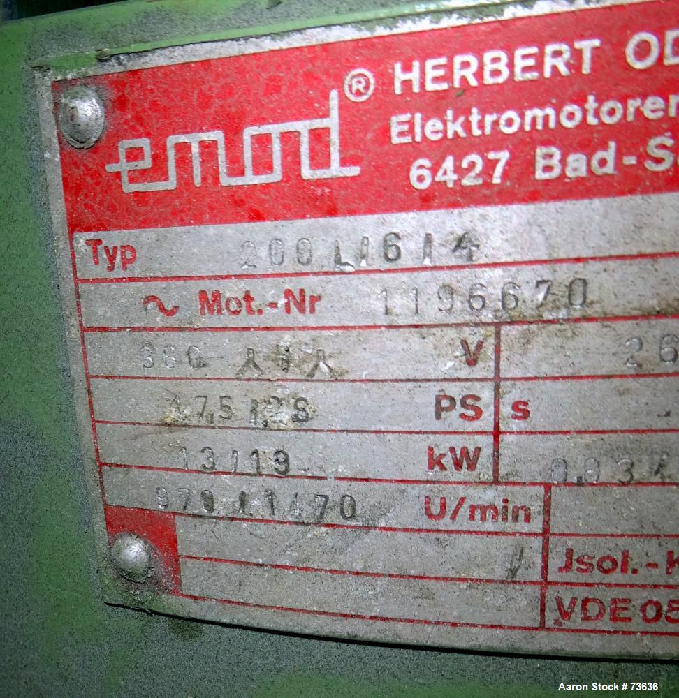 Used Stainless Steel Hermann Linden Double Arm Mixer, Model KIIN200