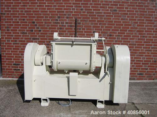 Used Herman Linden Double Arm Mixer. Material of construction is carbon steel on product contact parts. Working capacity is 52.9 gallons (200 liters). Total capacity 68.8 gallons (260 liters). 29.25"...