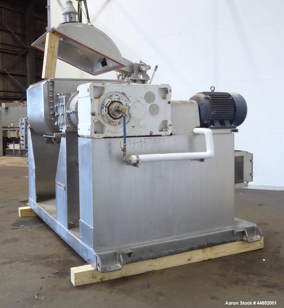 Used Littleford Day Sanitary Mogul Double Arm Mixer, Model 100.  100 Gallon working capacity (150 total), 304 stainless steel on product contact areas. Jacketed bowl 40" left to right x 42" front to ...