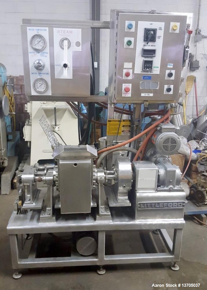 Used 0.75 Gallon Littleford Day Mogul Sanitary, Jacketed Sigma Blade Mixer.
