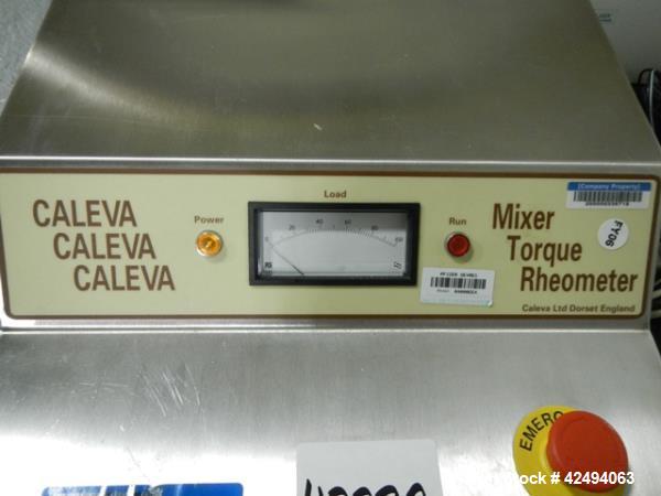 Used Caleva mixer torque rheometer, model MTR-3