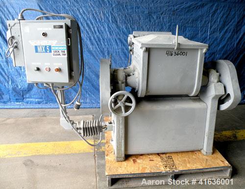 Used Fritz Meili Double Arm Mixer, 33 gallon working capacity, type LNS125, 316 stainless steel. Non-jacketed bowl 20-7/8" left to right x 22" front to back x 15" deep. Tangential sigma blades, geare...