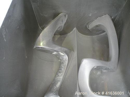 Used Fritz Meili Double Arm Mixer, 33 gallon working capacity, type LNS125, 316 stainless steel. Non-jacketed bowl 20-7/8" left to right x 22" front to back x 15" deep. Tangential sigma blades, geare...
