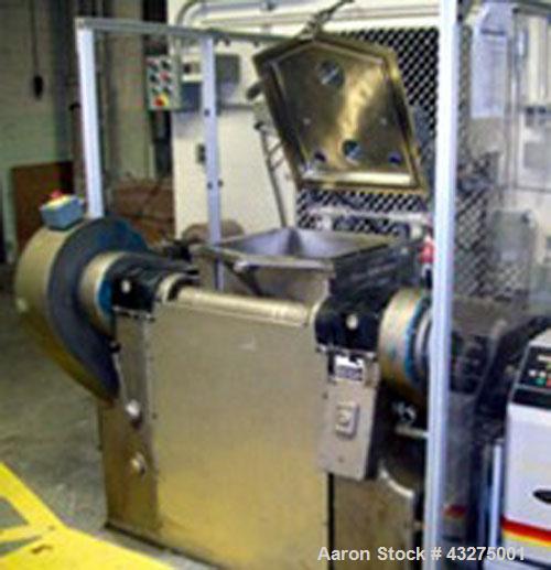 Used Meili Double Arm Sigma Mixer, 15 gallon capacity.  Stainless steel construction. Jacketed bowl measures 19" L-R x 19" F-B x 16" deep. Sigma tangential blades, heavy duty construction. Single hyd...