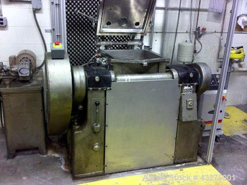 Used Meili Double Arm Sigma Mixer, 15 gallon capacity.  Stainless steel construction. Jacketed bowl measures 19" L-R x 19" F-B x 16" deep. Sigma tangential blades, heavy duty construction. Single hyd...